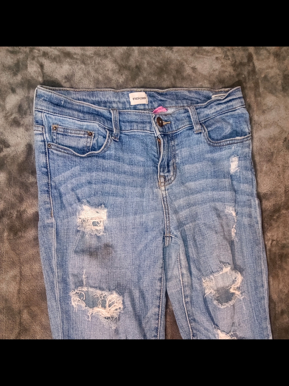 Distress Boyfriend Cut Jeans Size 5 By Sneak Peek